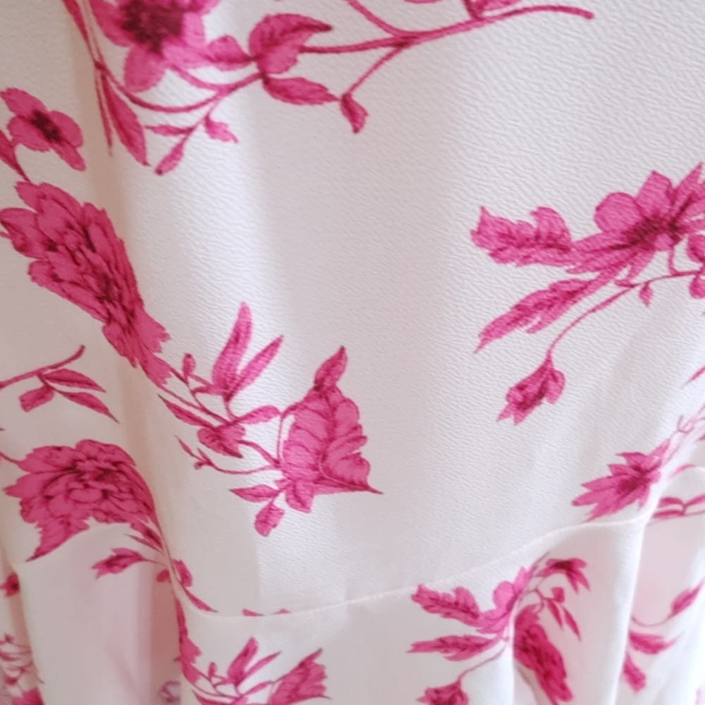 CeCe Pink Floral High Low Dress - Picture 5 of 5